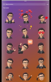 select avatar emoji to send to your friend