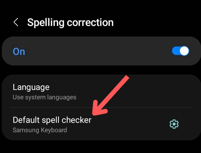 enable permission for spelling correction