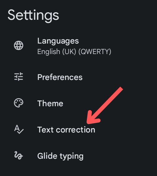 Grammer correction on the keyboard