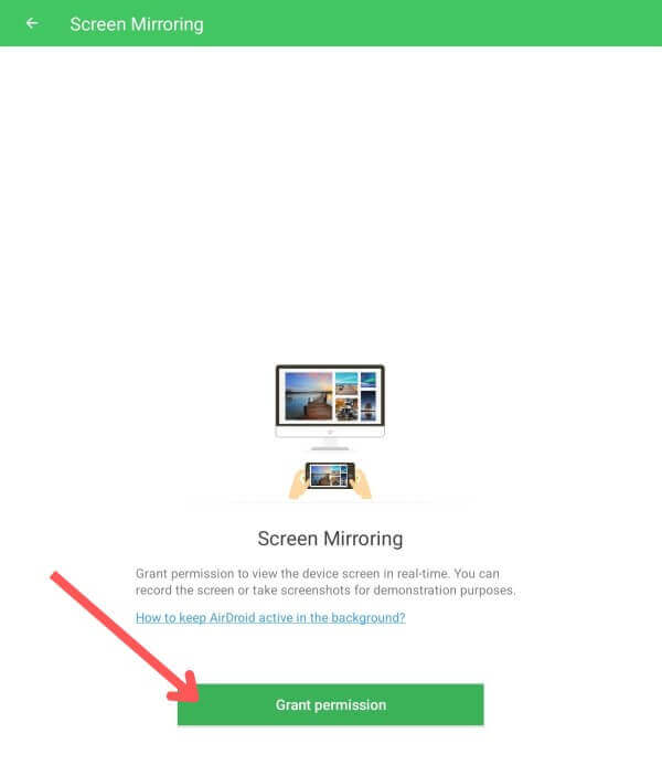give permission to the app