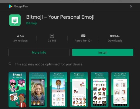 install bitmoji app