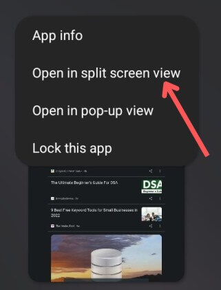 hidden trick on android to split screen