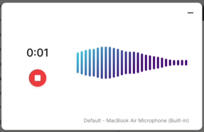 click save to send voice messages in Gmail