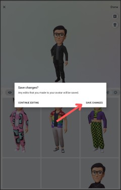 save changes made to your instagram 3D avatar