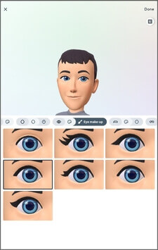 select eye lashes for your Instagram avatar