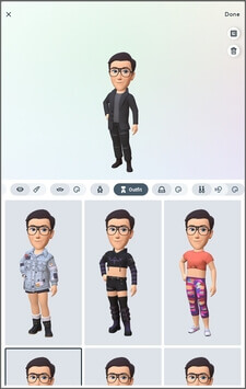 select an outfit for your Instagram avatar