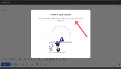 sign up with google account