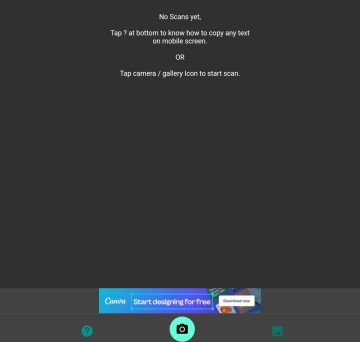 tap on the camera icon