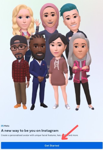 get started to create your 3D avatar on Instagram