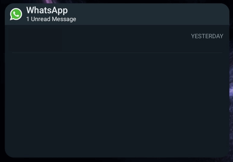 see whatsapp messages on your home screen