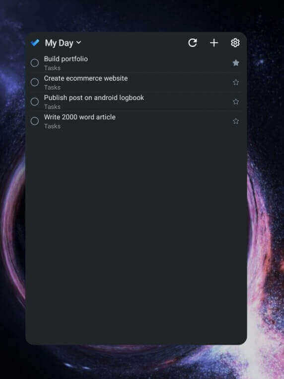 schedule your day on Microsoft to do
