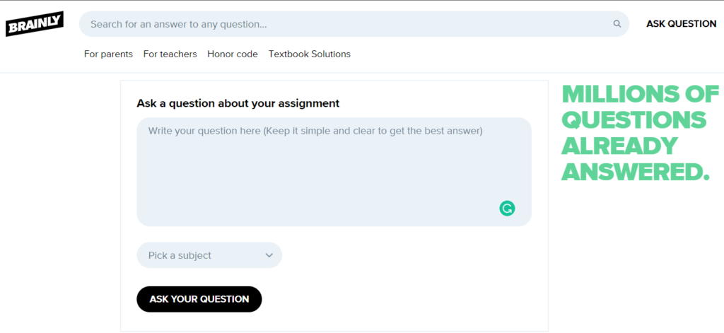brainly- app for help with homework