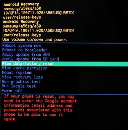 unlock android phone by factory reset